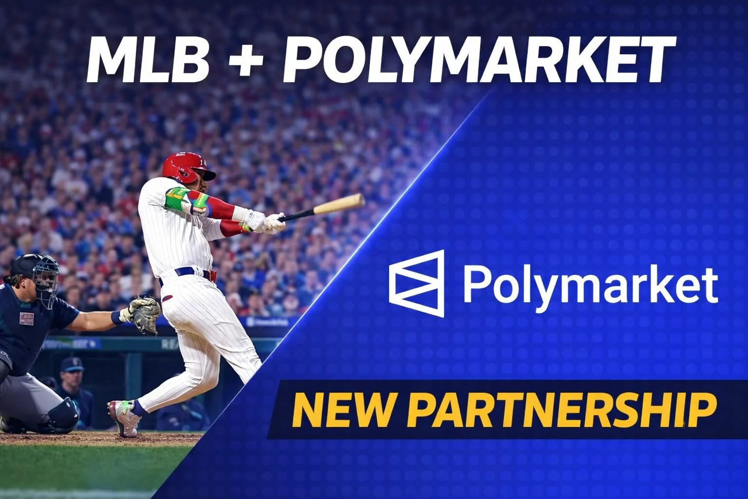 Major League Baseball and Polymarket prediction markets partnership artwork